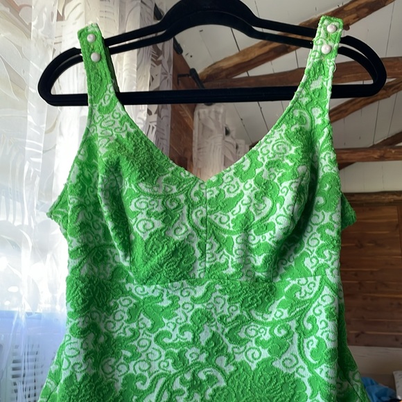 Vintage green swim romper / bodysuit M/L - Picture 2 of 10